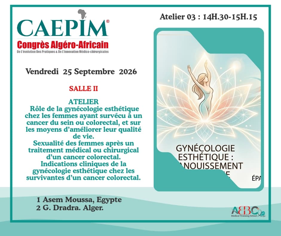 Atelier Rôle de la gynécologie esthétique après cancer du sein ou colorectal — CAEPIM 2026