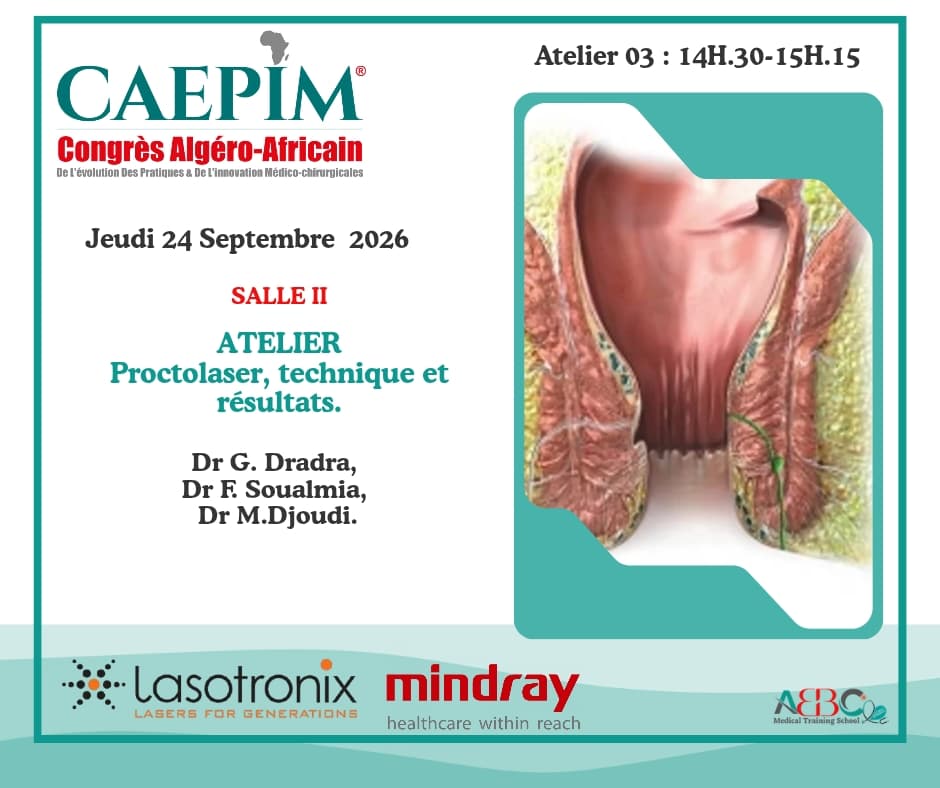 Atelier Proctolaser, technique et résultats — CAEPIM 2026